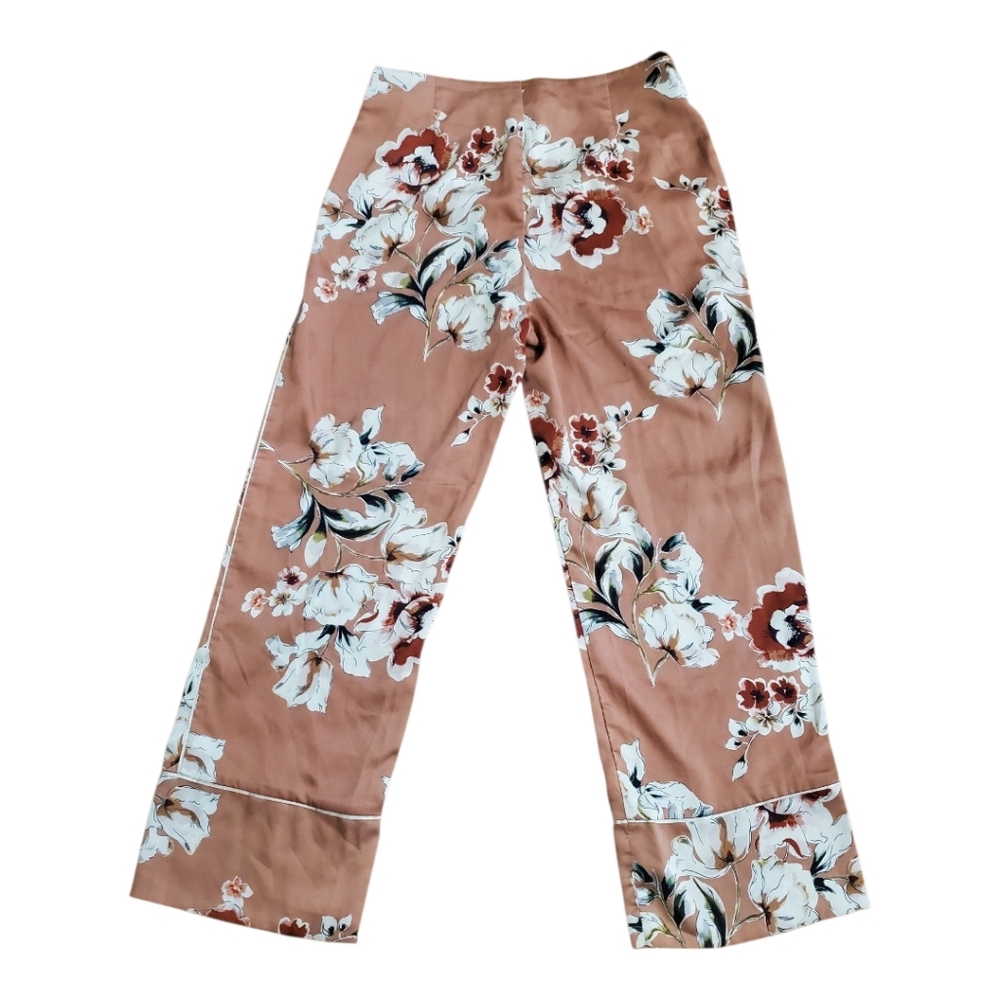 Zara Basic Collection Dusty Rose Pink Floral Silk… - image 1